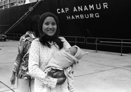 Bei der Rückkehr der »Cap Anamur« in den Hamburger Hafen
