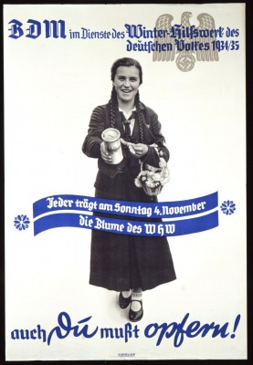 Plakat für die Sammlung des Winterhilfswerks