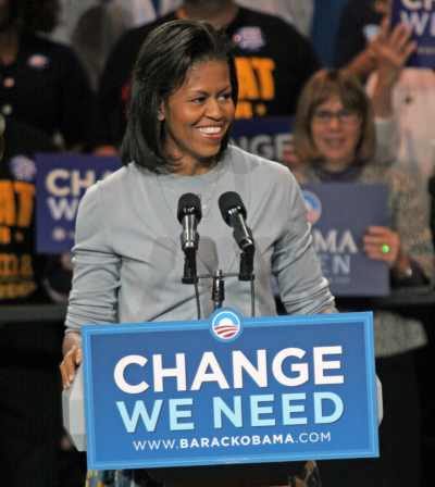 Michelle Obama bei einem Wahlkampfauftritt in Jacksonville, Florida