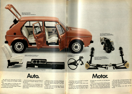 VW-Anzeige, in: Auto Motor und Sport H. 14/1974, S. 53f.