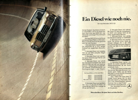 Mercedes-Benz-Anzeige, in: Auto Motor und Sport H. 19/1974, S. 44f.