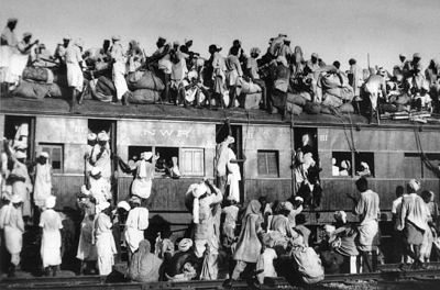 Flüchtlingszug im Punjab, 1947(Wikimedia Commons; Public Domain)
