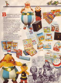 „Asterix der Gallier“, Beilage mit Merchandising-Artikeln zum „Großen Asterix-Band I“