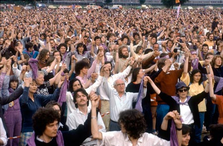 Friedensdemonstration auf dem Evangelischen Kirchentag in Hannover, Juni 1983