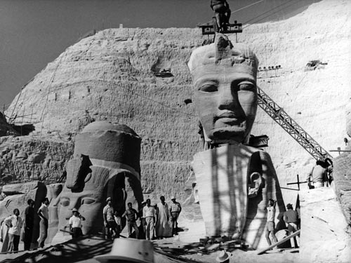 Der Abbau der Tempel in Abu Simbel 1965 (2)