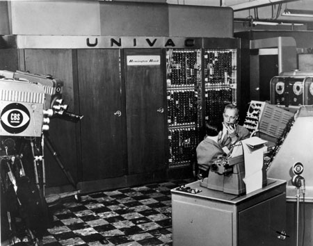 CBS filmt erste Ergebnisse der amerikanischen Präsidentschaftswahlen 1952, die mit Hilfe des Computers „UNIVAC I“ der Firma                      Remington Rand hochgerechnet wurden. Der Wahlsieg Eisenhowers wurde auf Basis einer Stichprobe der abgegebenen Stimmen zutreffend                      prognostiziert.