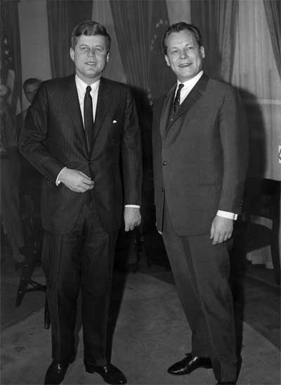 John F. Kennedy und Willy Brandt (März 1961)
