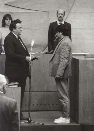 Ministervereidigung von Joschka Fischer, Holger Börner, Wiesbaden 1985