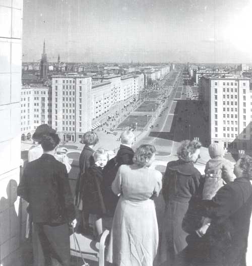 Berlin (East), Stalinallee, view from the top