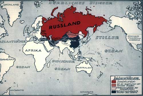 Karte: Die proletarische Großmacht Die Sowjetunion