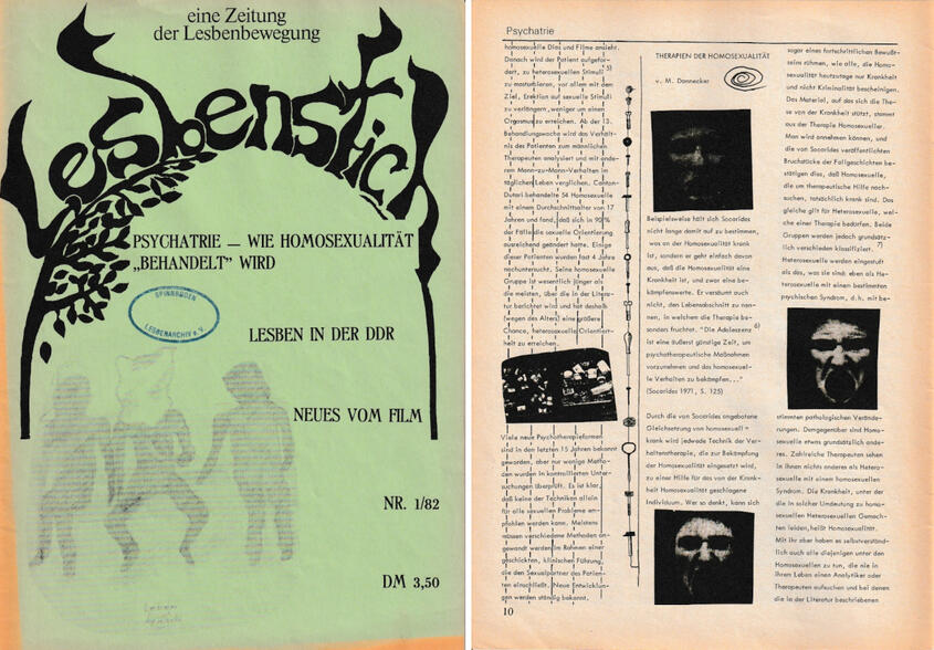 Lesbenstich. Eine Zeitung der Lesbenwegung Nr. 1/1982.