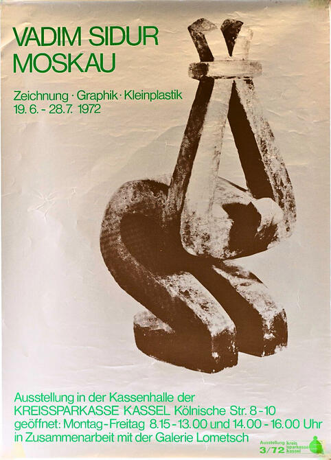 Plakat der Ausstellung »Vadim Sidur. Moskau«